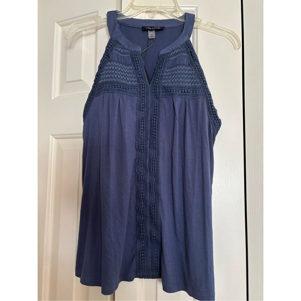 NWT Cable & Gauge Embroidered Tank Top